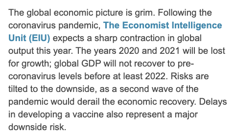 EIU economic forecast