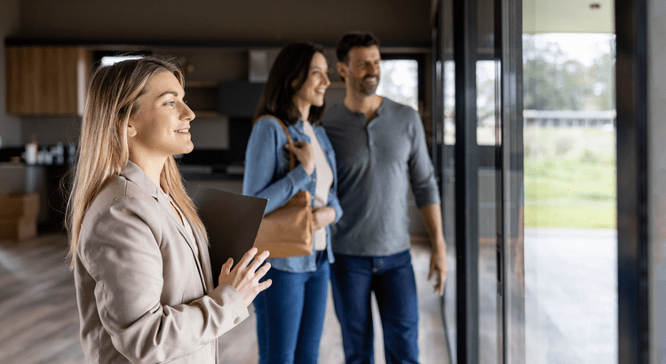Agent with Home Buyers
